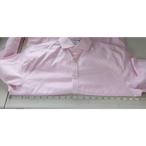 Charles Tyrwhitt Pink Extra Slim Fit Button Down Shirt Mens LG Preppy Work - Picture 6 of 8